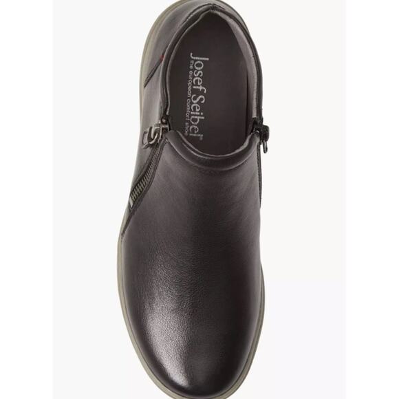 Josef Seibel 07709133100 Black Leather Caren 09 Zip Bootie Size EU 37 US 6.5 Wom - Picture 2 of 12